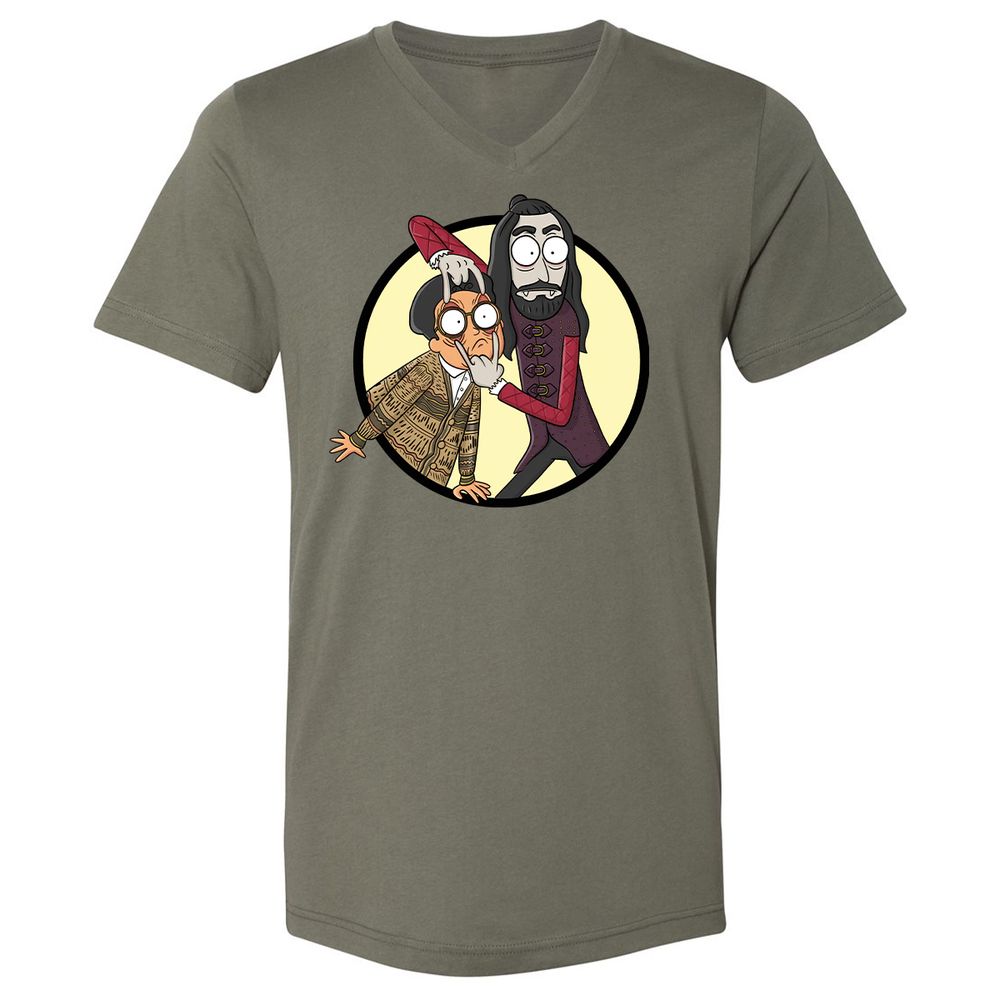 Unisex V-Neck T-Shirt - DMQHTTAG - Military Green - 10