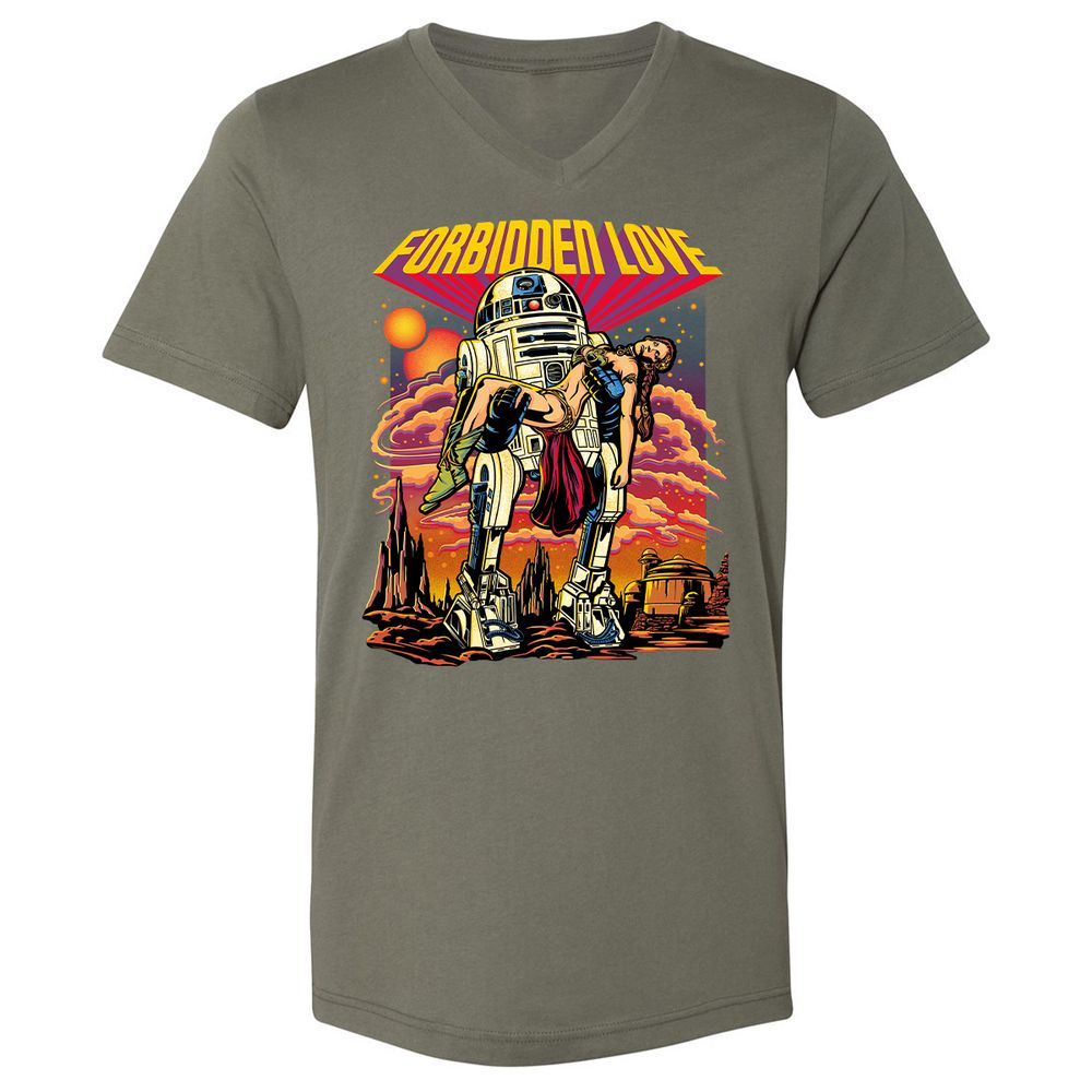 Unisex V-Neck T-Shirt - 52Q8M3QB - Military Green - 10