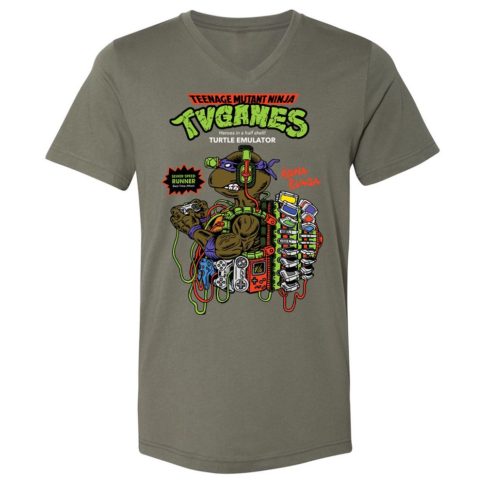 Unisex V-Neck T-Shirt - ADB2KW14 - Military Green - 10