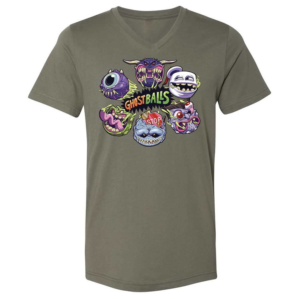 Unisex V-Neck T-Shirt - 6DSZJG81 - Military Green - 10