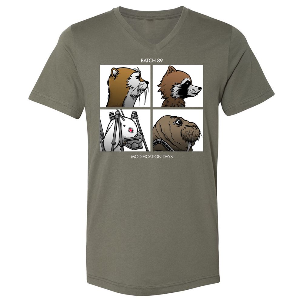 Unisex V-Neck T-Shirt - Z35HQ3ZJ - Military Green - 10