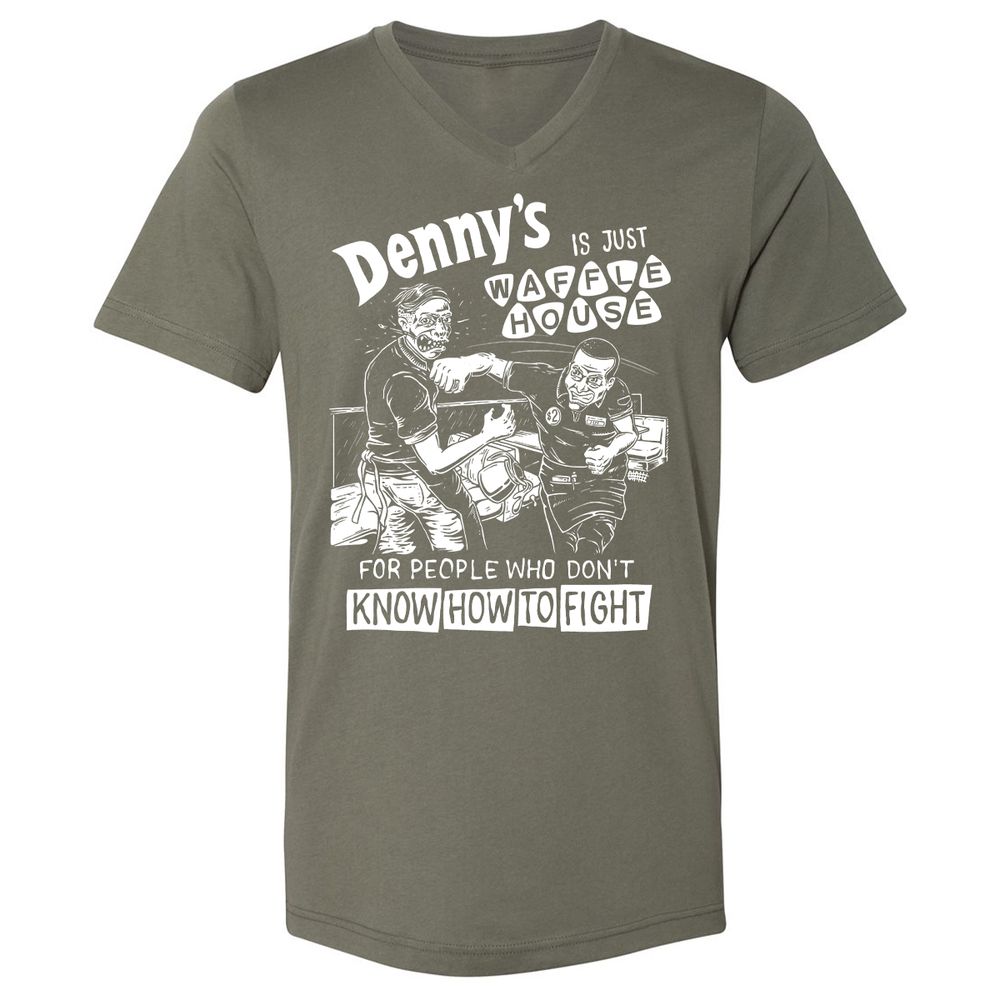 Unisex V-Neck T-Shirt - 5ZSNV8SE - Military Green - 10
