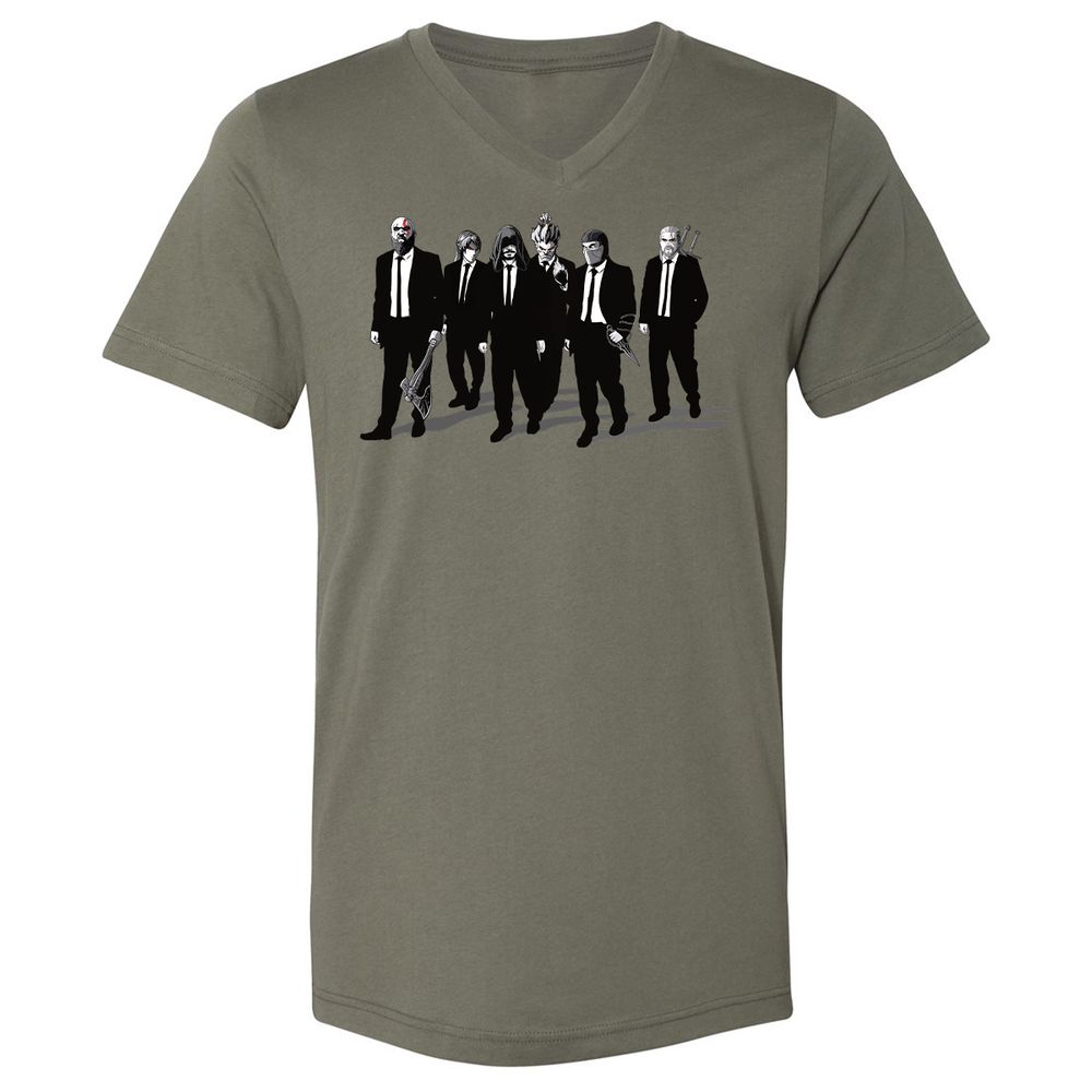 Unisex V-Neck T-Shirt - 3G4MZY2V - Military Green - 10