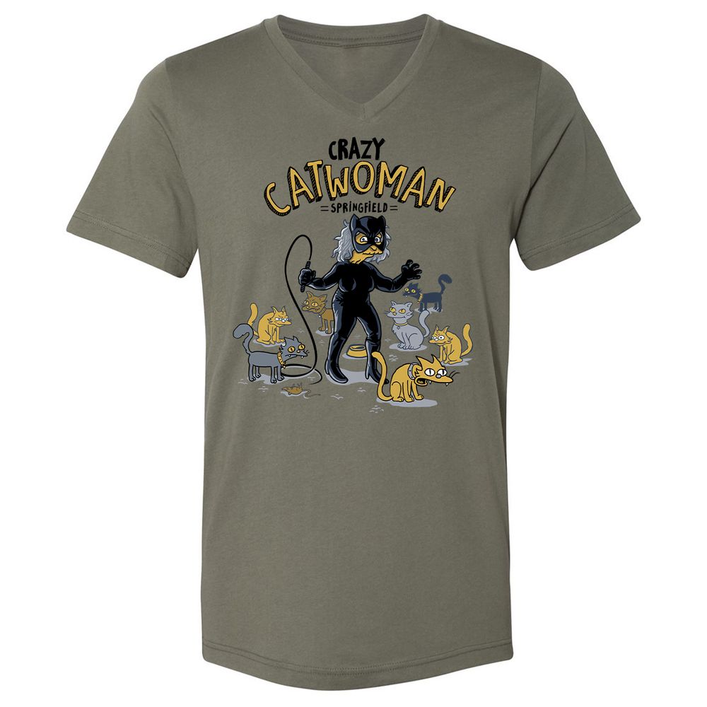 Unisex V-Neck T-Shirt - AHGM4F5Z - Military Green - 10