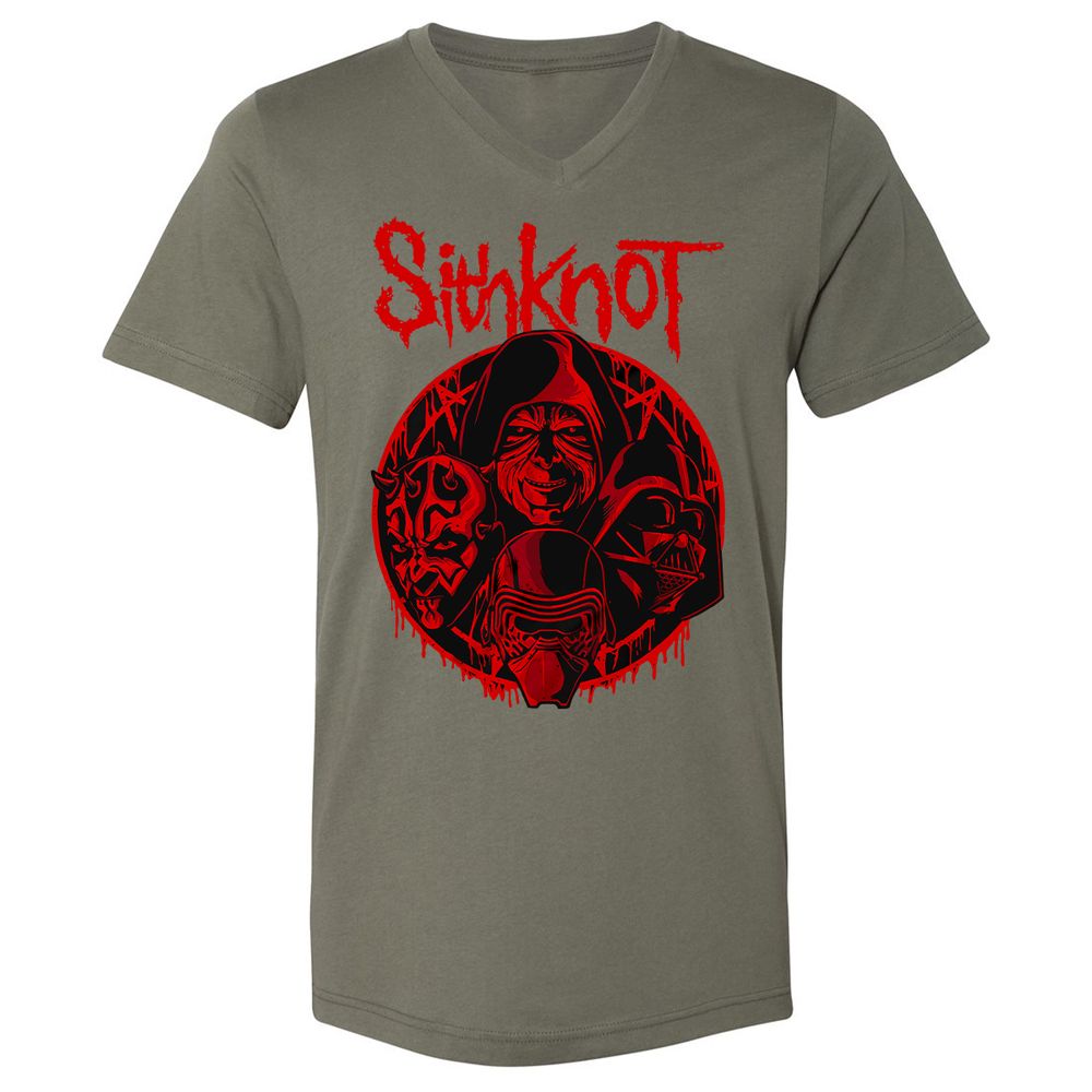 Unisex V-Neck T-Shirt - P7KMRZN1 - Military Green - 10