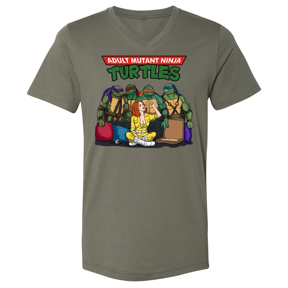 Unisex V-Neck T-Shirt - FBJ6BTTV - Military Green - 10