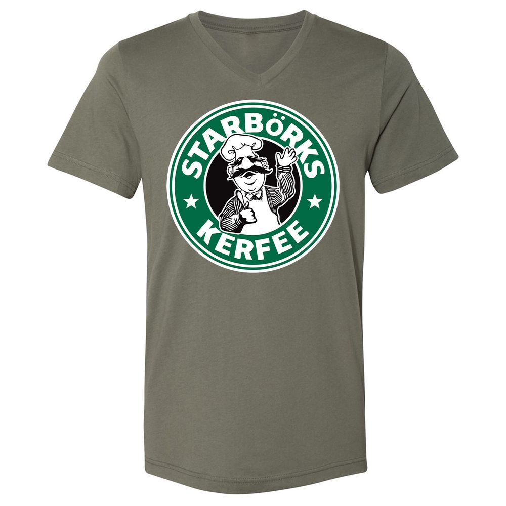 Unisex V-Neck T-Shirt - T8C2C89L - Military Green - 10