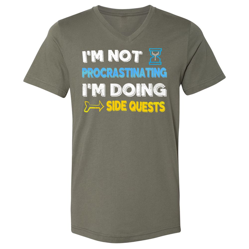 Unisex V-Neck T-Shirt - 7M3E573W - Military Green - 10