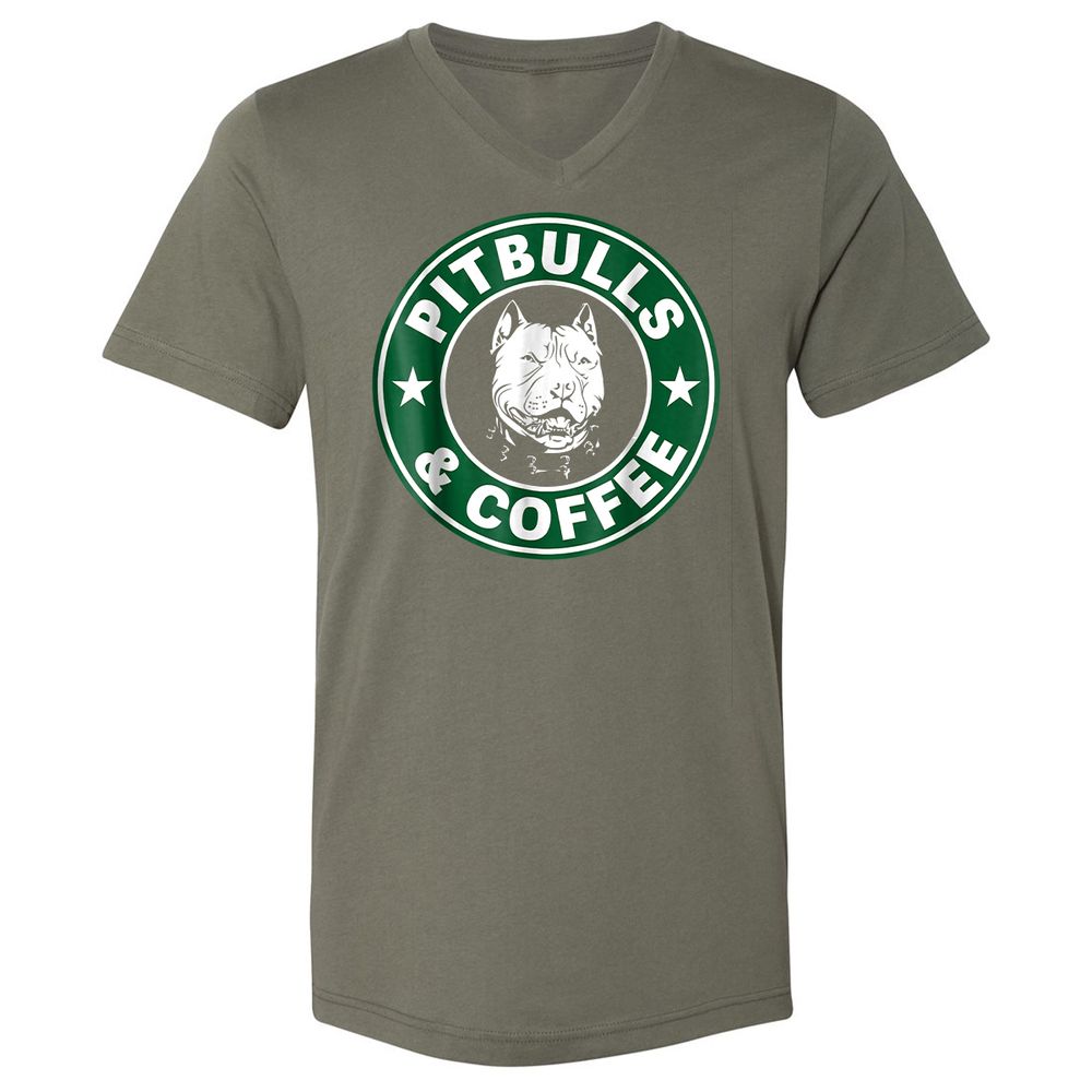 Unisex V-Neck T-Shirt - 1EYWJ7N8 - Military Green - 10