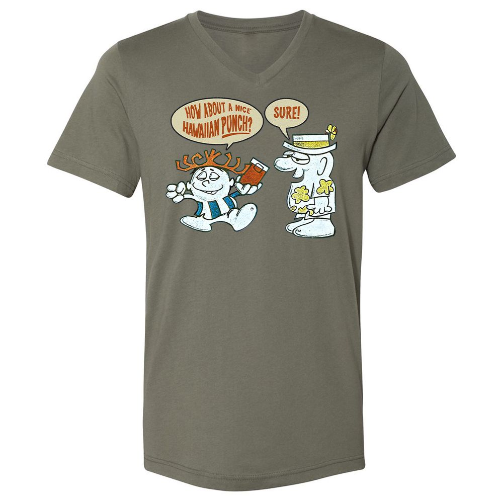 Unisex V-Neck T-Shirt - 1EMZ4HRK - Military Green - 10