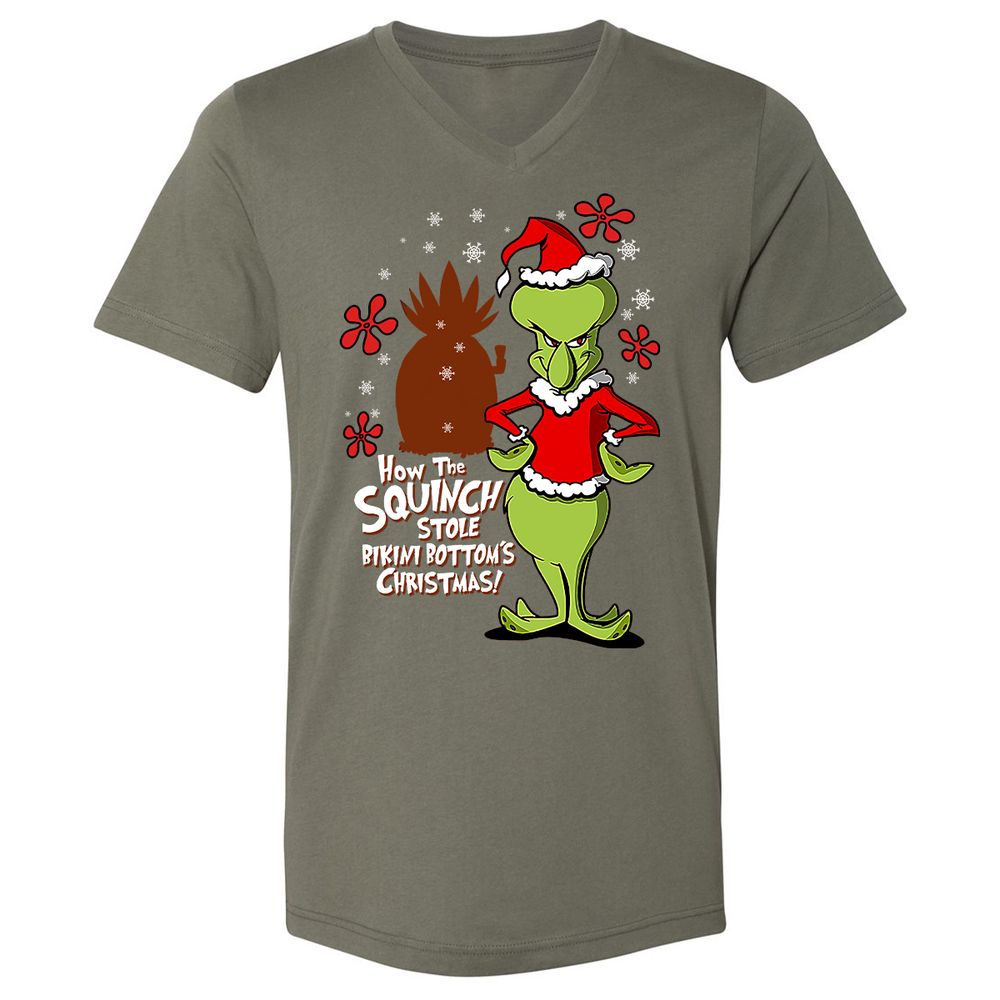 Unisex V-Neck T-Shirt - 8E6YCAYB - Military Green - 10