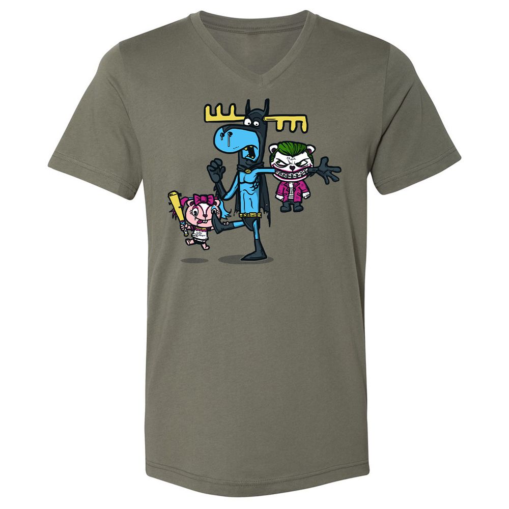 Unisex V-Neck T-Shirt - GXGN7ZFL - Military Green - 10