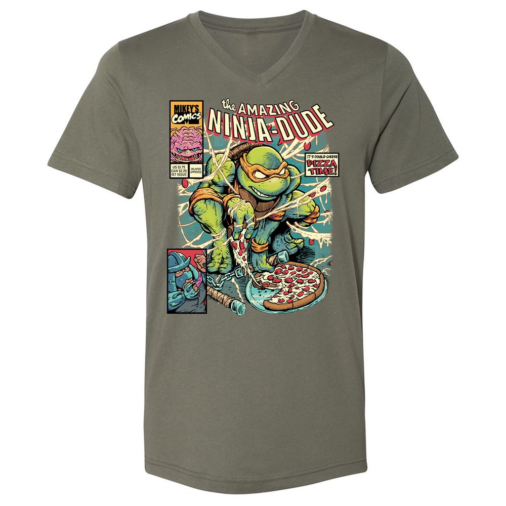 Unisex V-Neck T-Shirt - RDTUAN88 - Military Green - 10