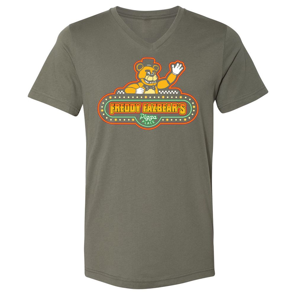 Unisex V-Neck T-Shirt - 1QRD4ADX - Military Green - 10