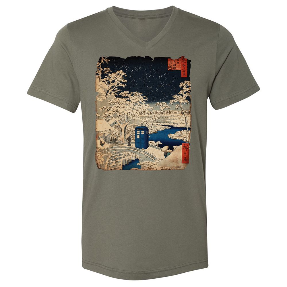 Unisex V-Neck T-Shirt - E3A7EQPL - Military Green - 10