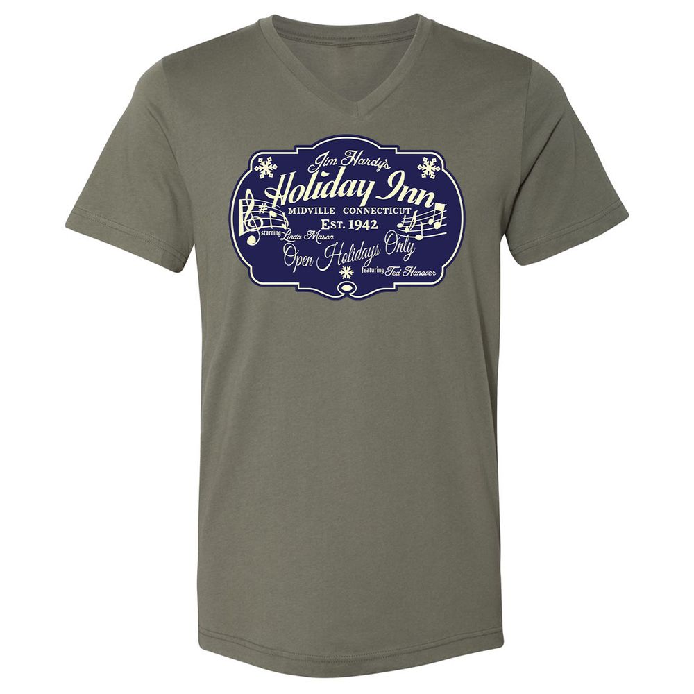 Unisex V-Neck T-Shirt - 84U6ETQT - Military Green - 10
