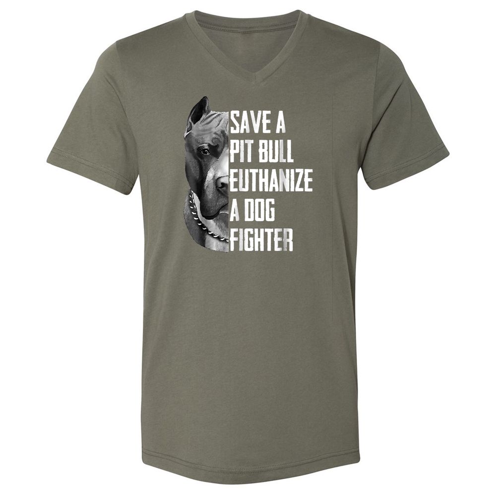 Unisex V-Neck T-Shirt - MUPVT1G3 - Military Green - 10