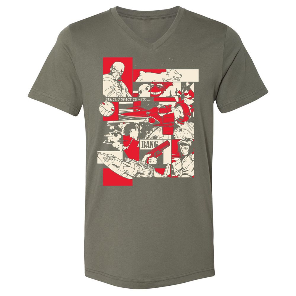 Unisex V-Neck T-Shirt - YDNZ35LC - Military Green - 10