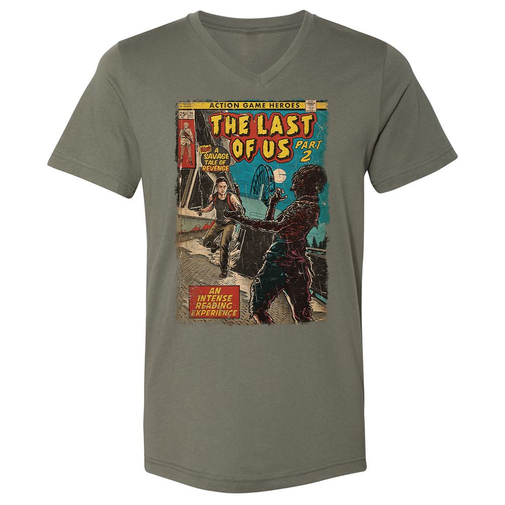 Unisex V-Neck T-Shirt - WPK3M4SE - Military Green - 10
