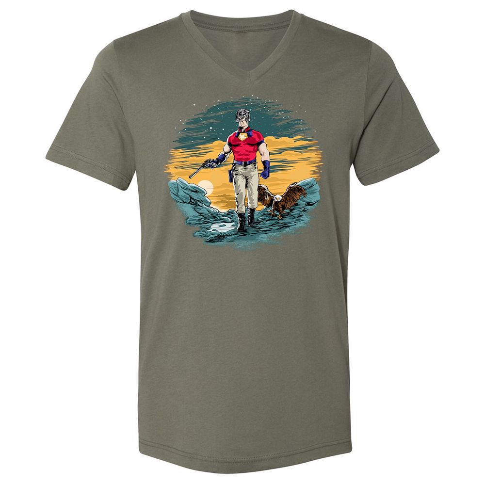 Unisex V-Neck T-Shirt - EGTFR1WN - Military Green - 10