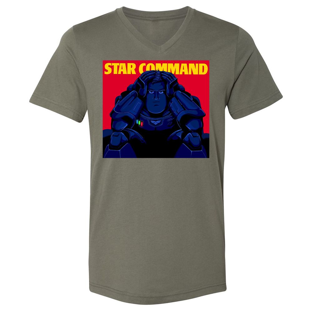 Unisex V-Neck T-Shirt - L4BCG3JN - Military Green - 10