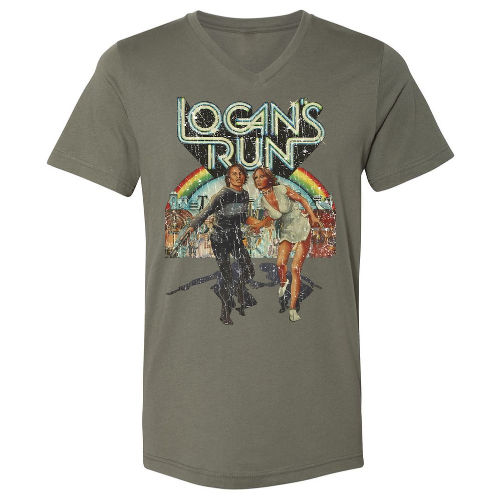 Unisex V-Neck T-Shirt - KLQMU9VX - Military Green - 10