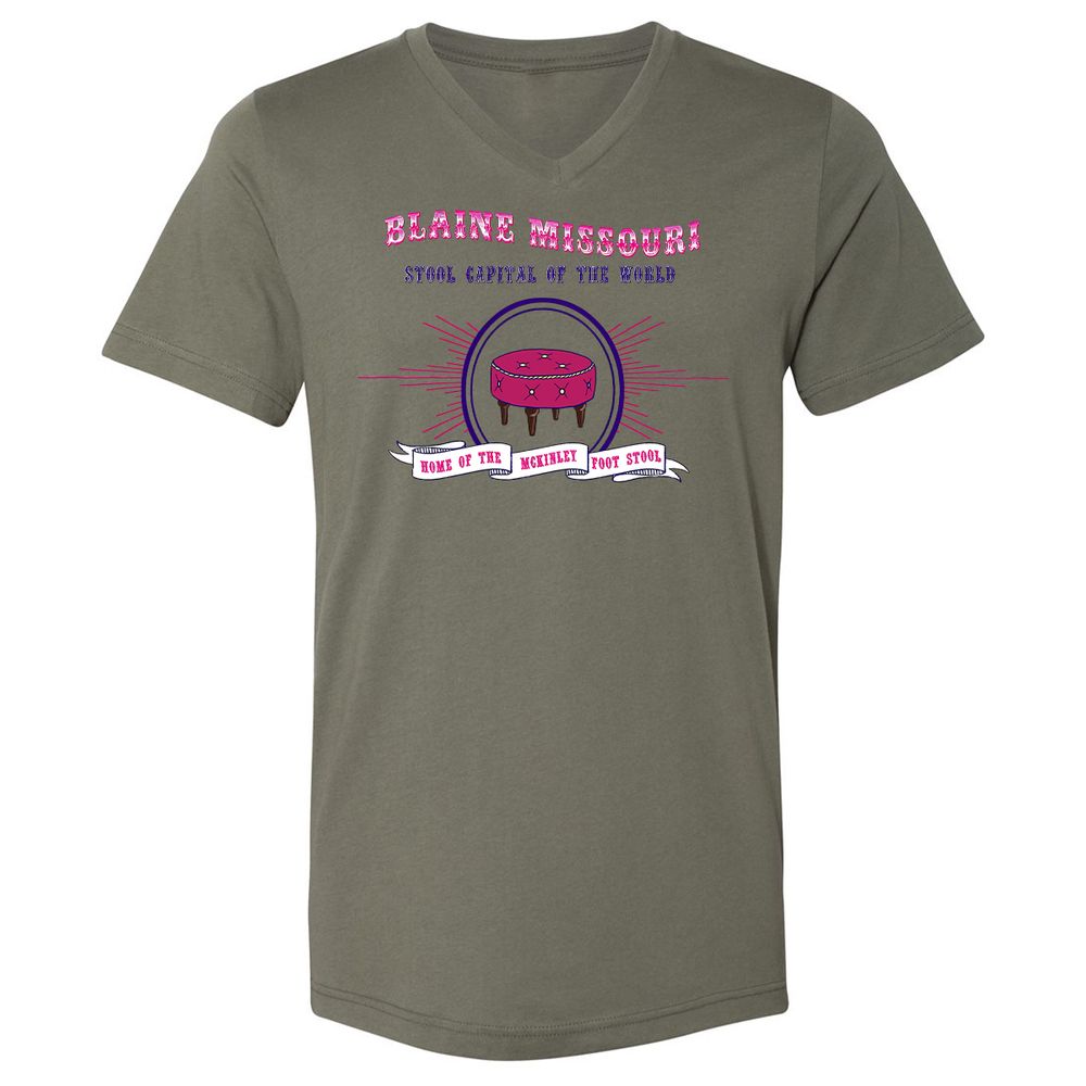 Unisex V-Neck T-Shirt - EJPHC9MR - Military Green - 10