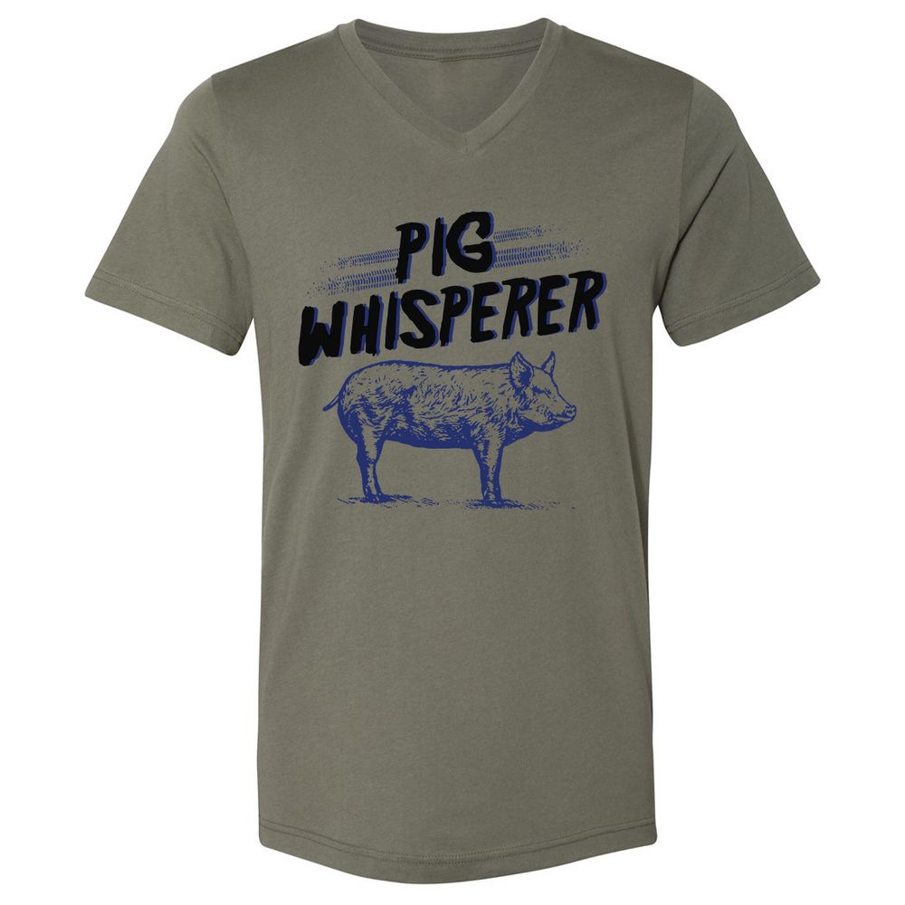 Unisex V-Neck T-Shirt - CKBX3Q35 - Military Green - 10
