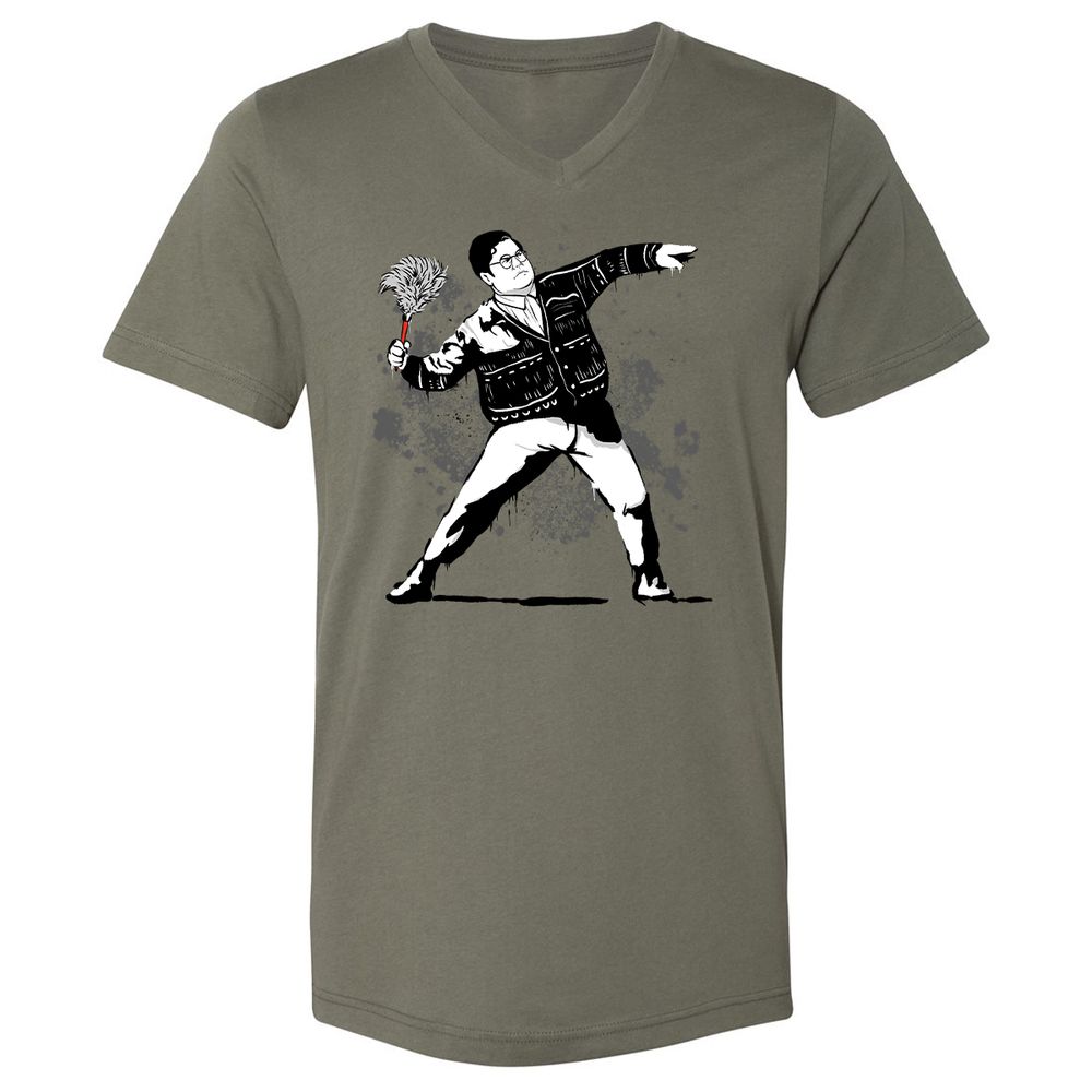 Unisex V-Neck T-Shirt - 9NYCDJLC - Military Green - 10