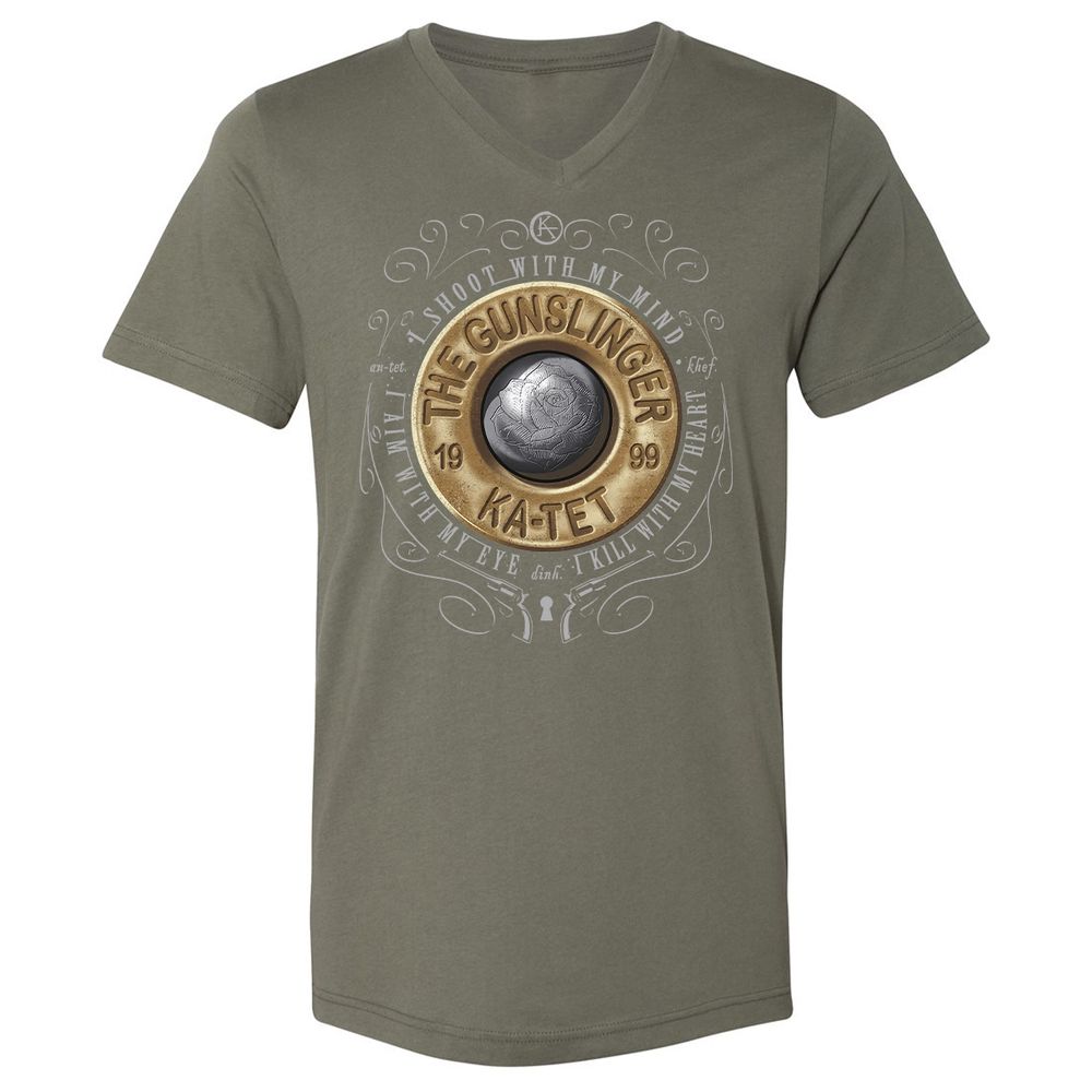 Unisex V-Neck T-Shirt - DRAVR23A - Military Green - 10