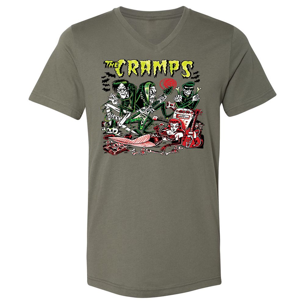 Unisex V-Neck T-Shirt - WWWDJ2NV - Military Green - 10