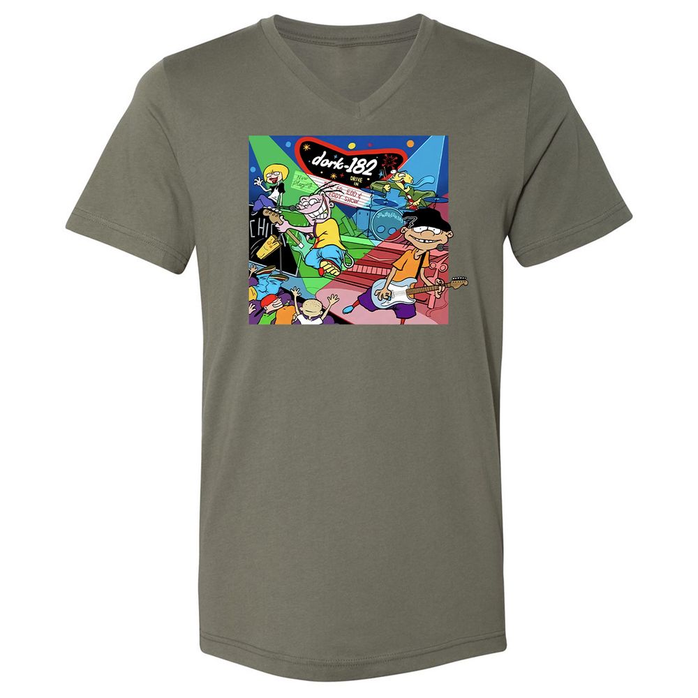 Unisex V-Neck T-Shirt - C5D5STCT - Military Green - 10