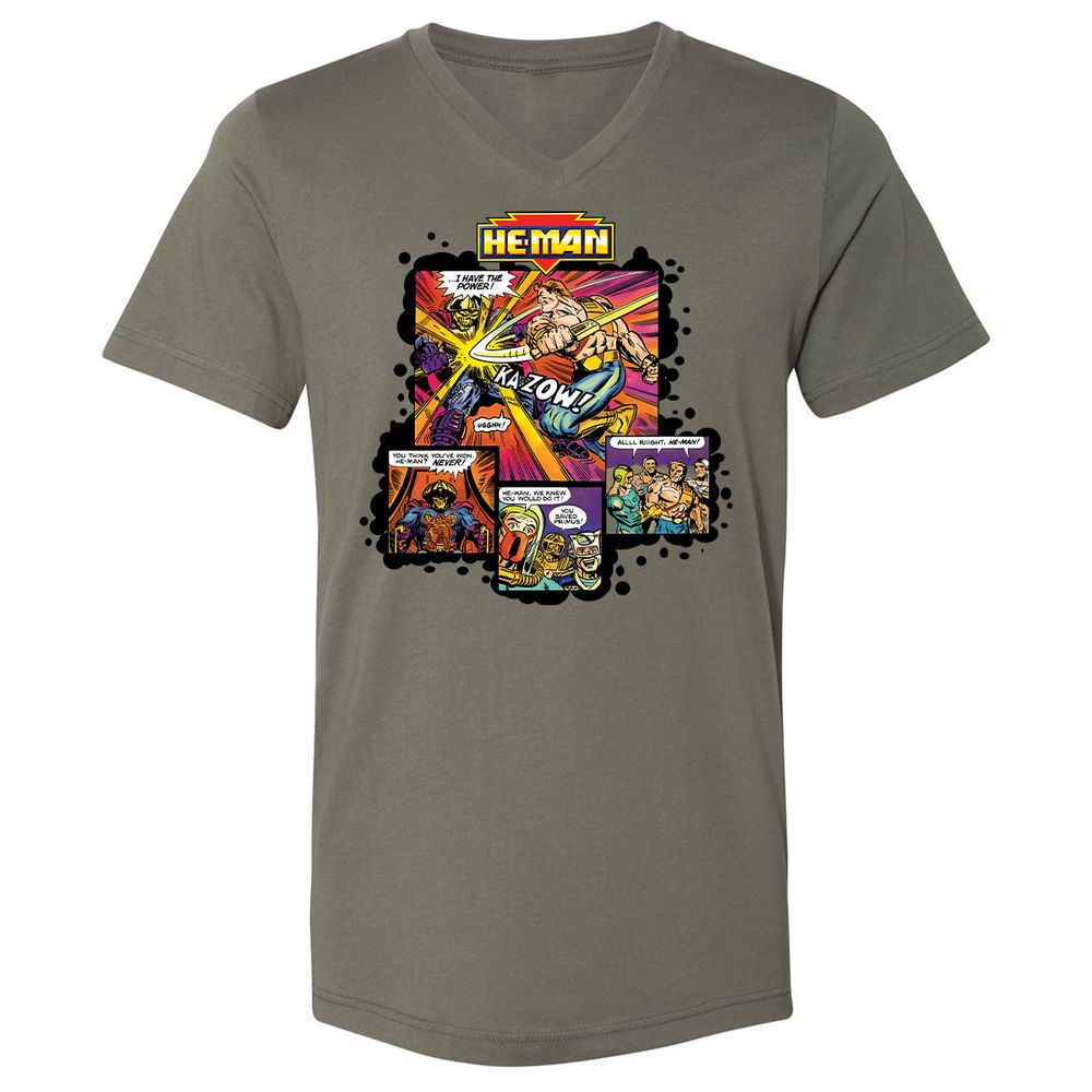 Unisex V-Neck T-Shirt - NCRB7UHX - Military Green - 10