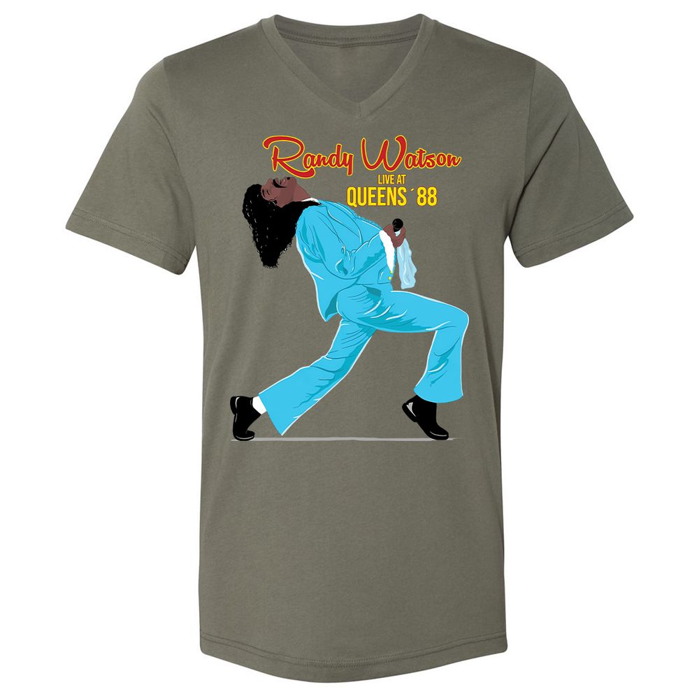 Unisex V-Neck T-Shirt - H32T7AGP - Military Green - 10