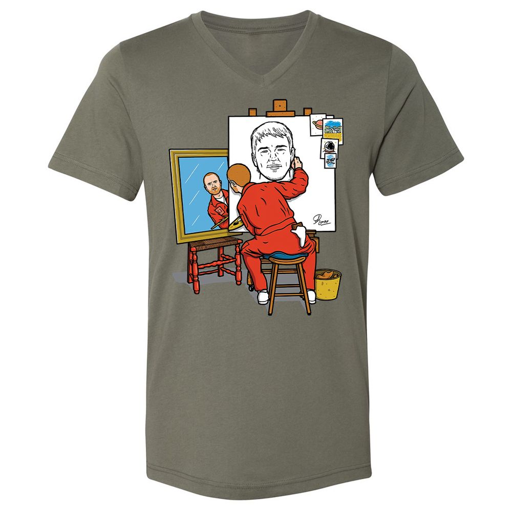Unisex V-Neck T-Shirt - 1UB88QQL - Military Green - 10