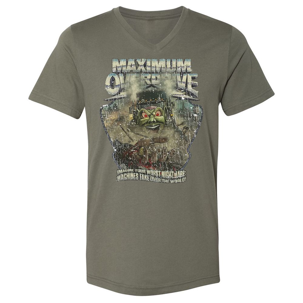 Unisex V-Neck T-Shirt - GEXNWCLX - Military Green - 10