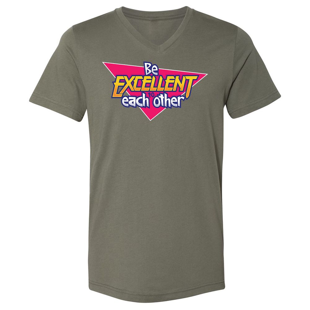 Unisex V-Neck T-Shirt - 6XUBC2HG - Military Green - 10