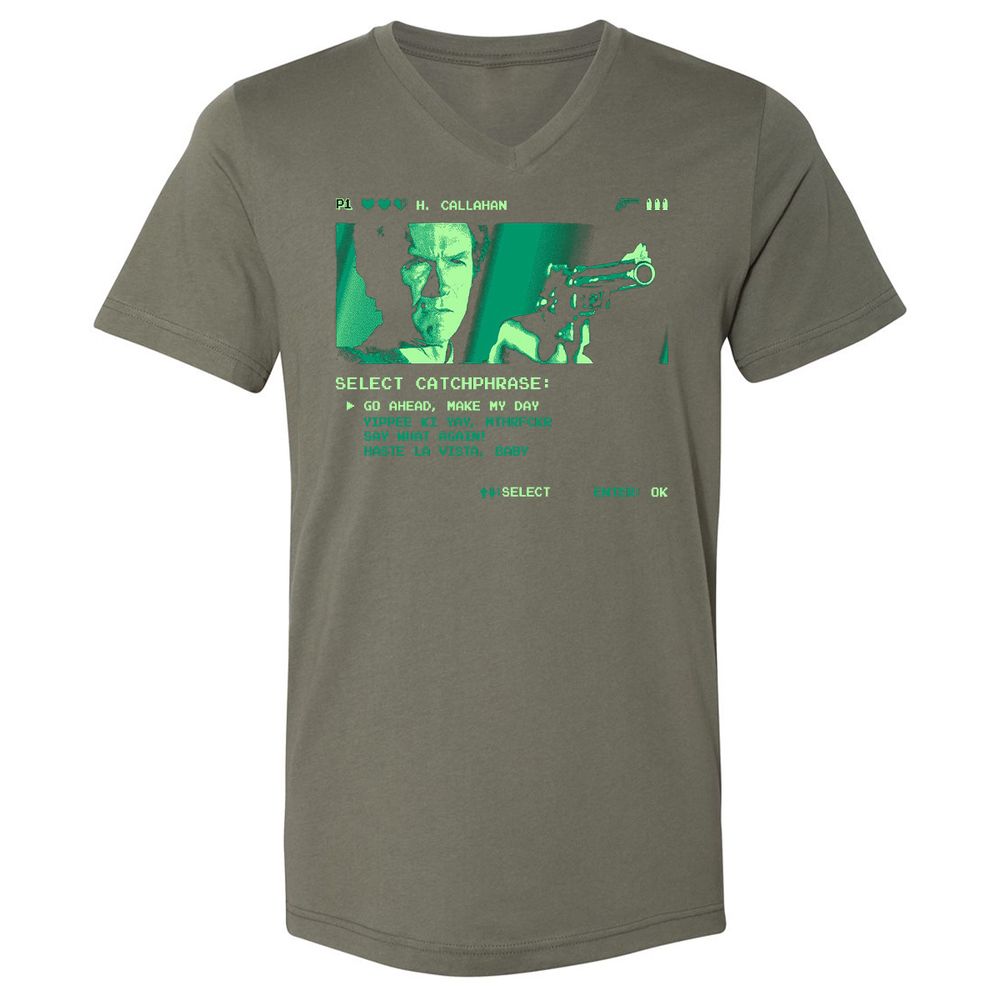 Unisex V-Neck T-Shirt - Z3Z1UNWH - Military Green - 10