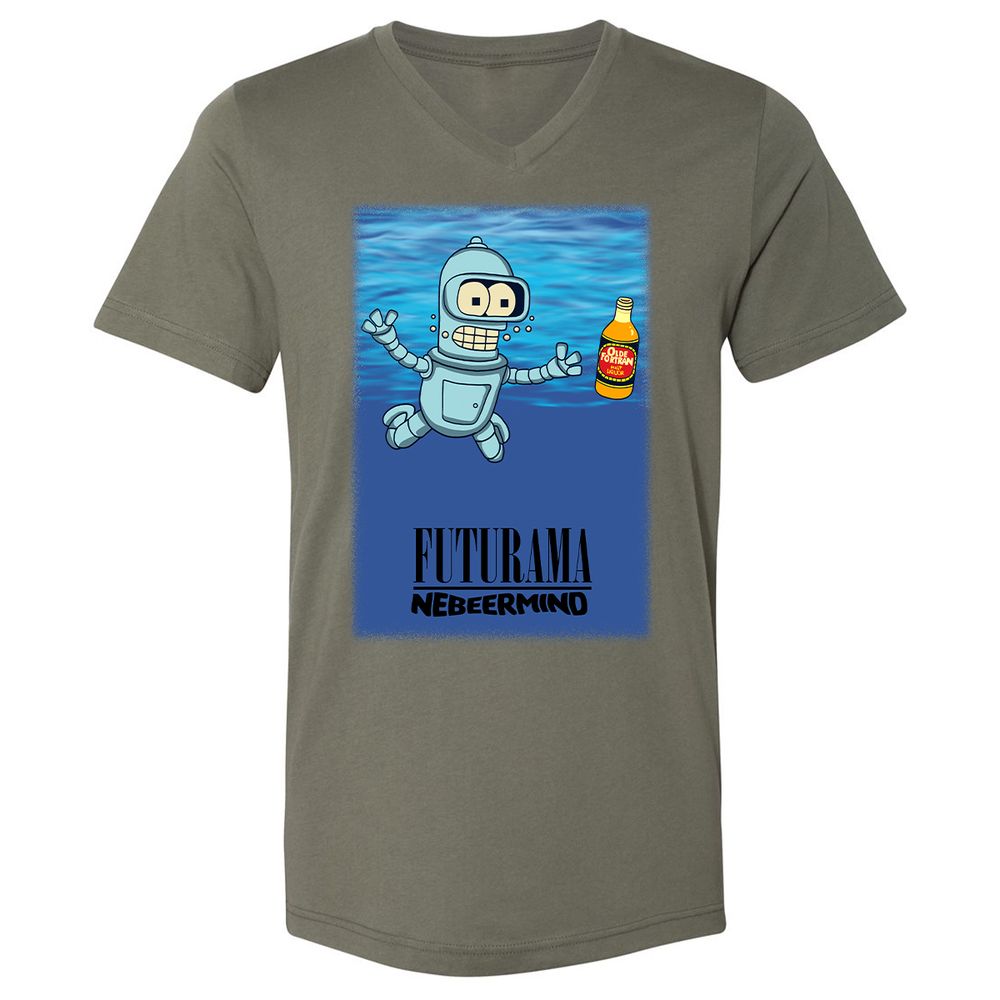 Unisex V-Neck T-Shirt - 737VUVMN - Military Green - 10