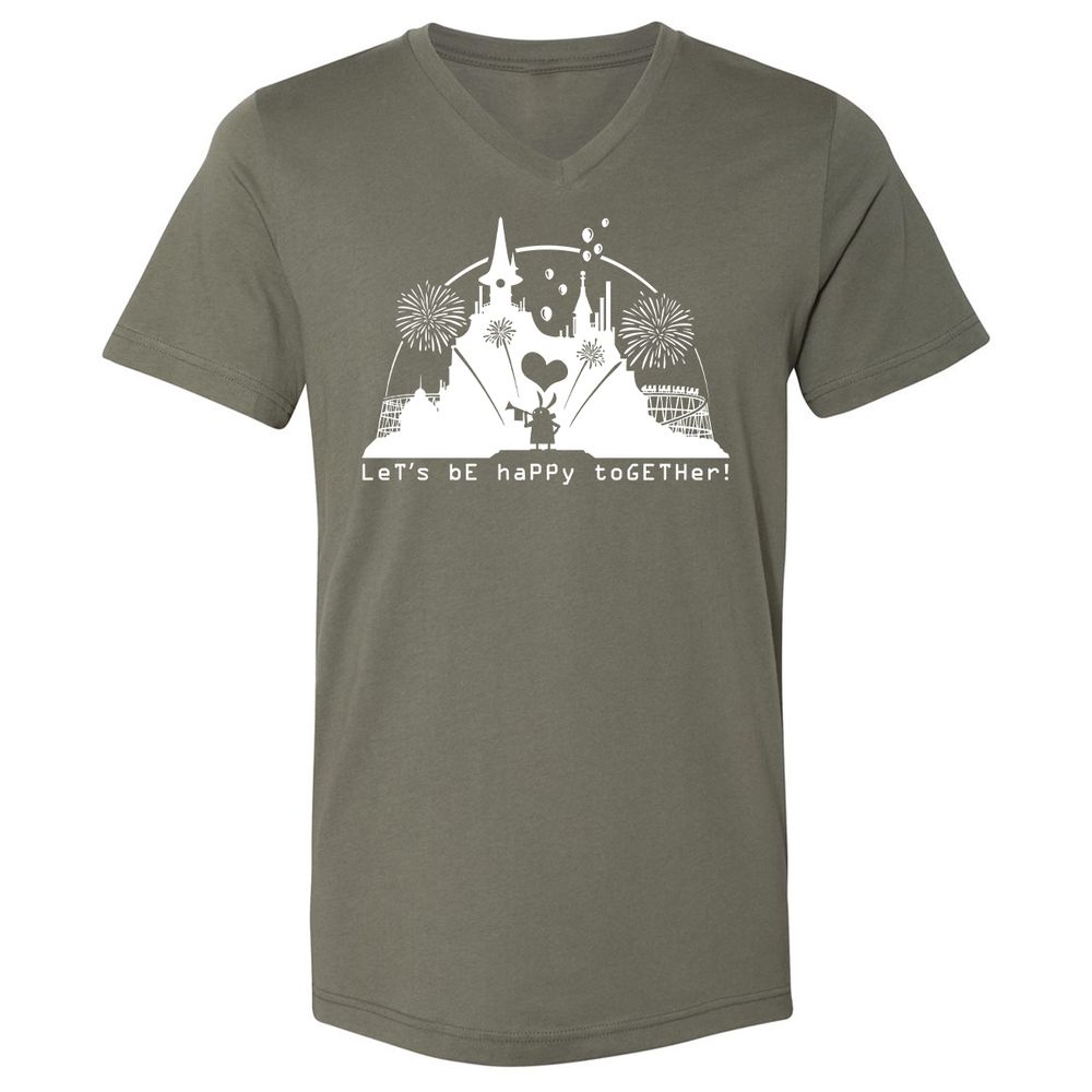 Unisex V-Neck T-Shirt - LAQ3359G - Military Green - 10