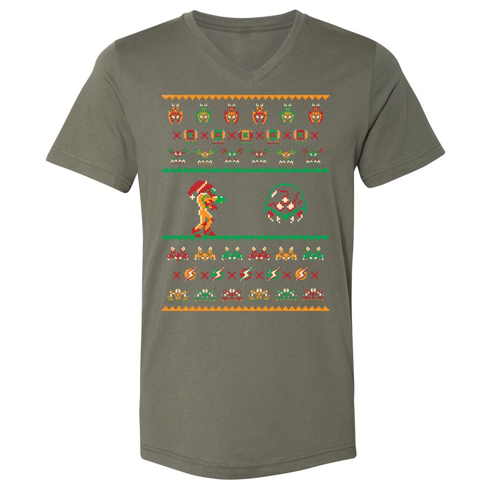 Unisex V-Neck T-Shirt - D5TCENJ3 - Military Green - 10