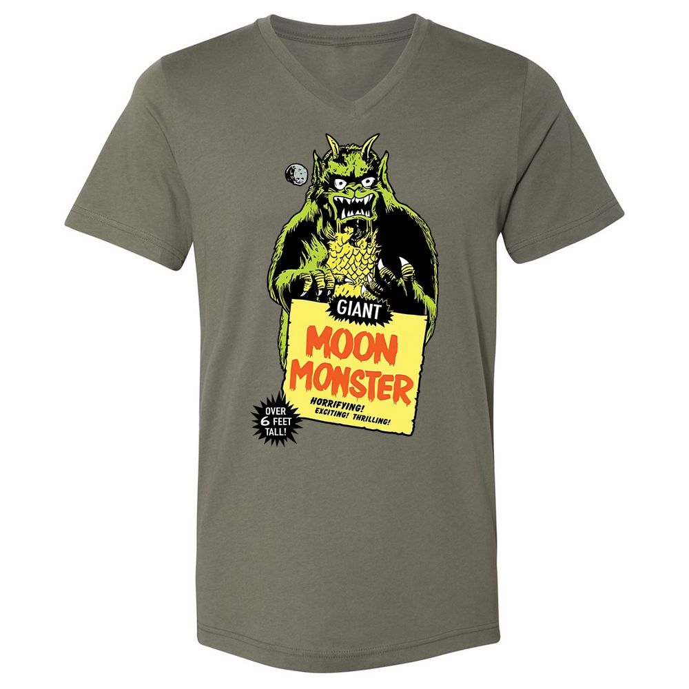 Unisex V-Neck T-Shirt - QU549D3W - Military Green - 10