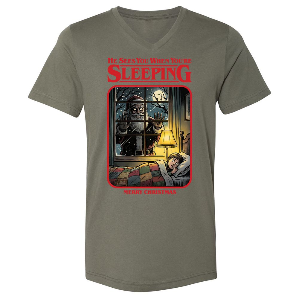 Unisex V-Neck T-Shirt - 2Q5AA5FE - Military Green - 10