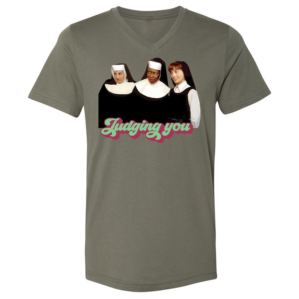Unisex V-Neck T-Shirt - SXHT8TB6 - Military Green - 10