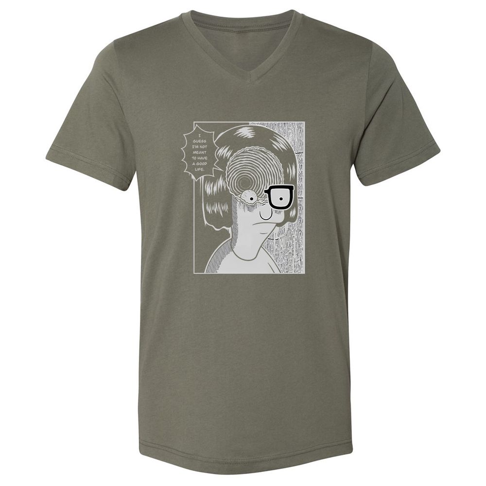 Unisex V-Neck T-Shirt - RB4SACDK - Military Green - 10