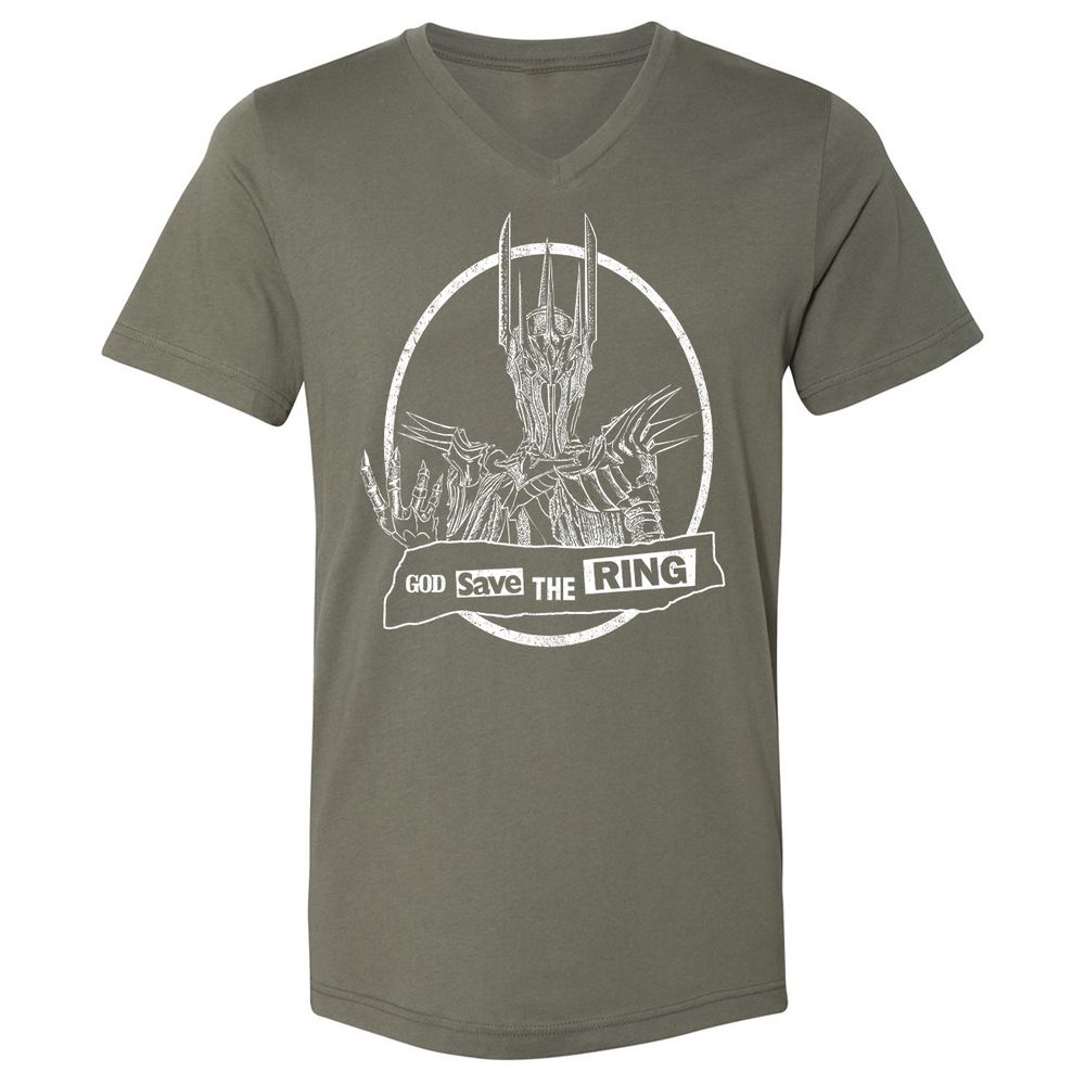 Unisex V-Neck T-Shirt - RE4YBXX4 - Military Green - 10