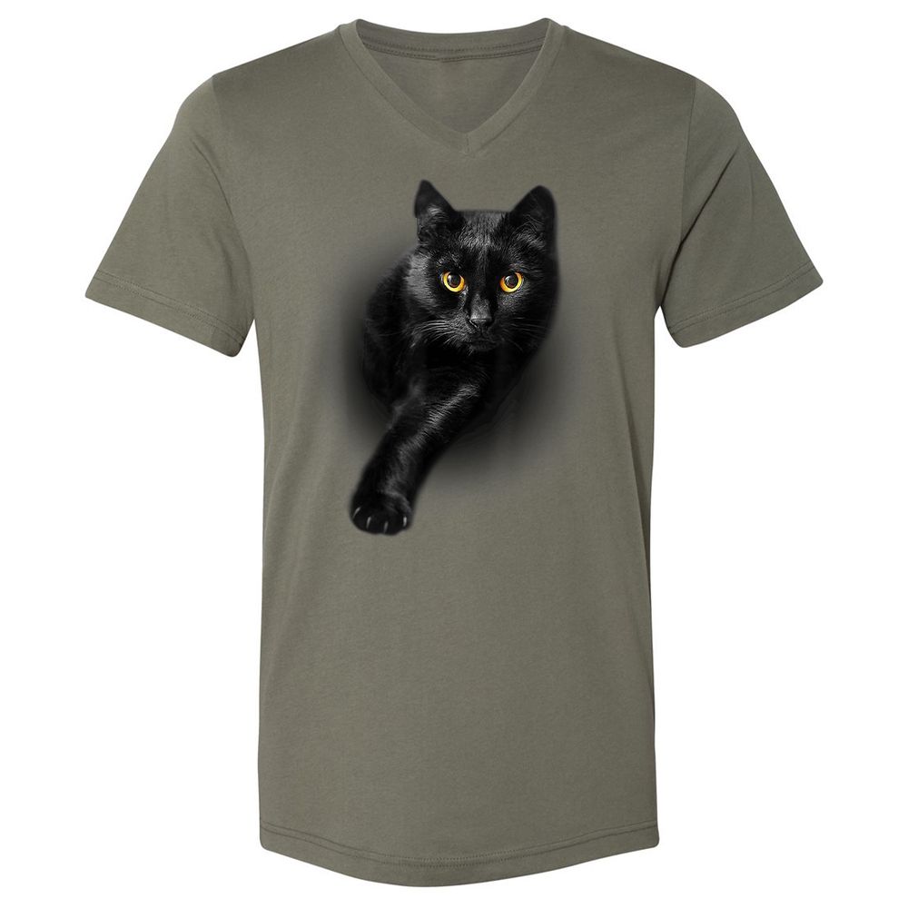 Unisex V-Neck T-Shirt - ZDC7R5Z2 - Military Green - 10