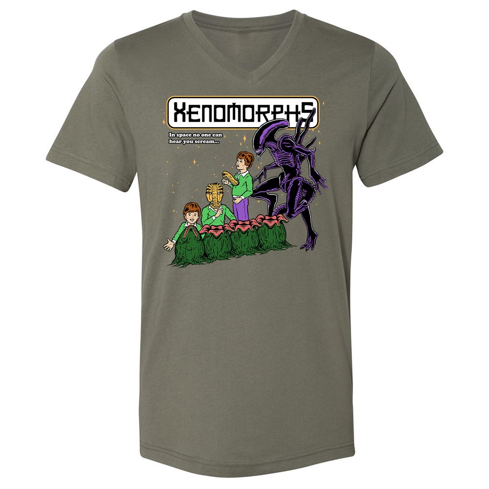 Unisex V-Neck T-Shirt - YP5ZAR22 - Military Green - 10