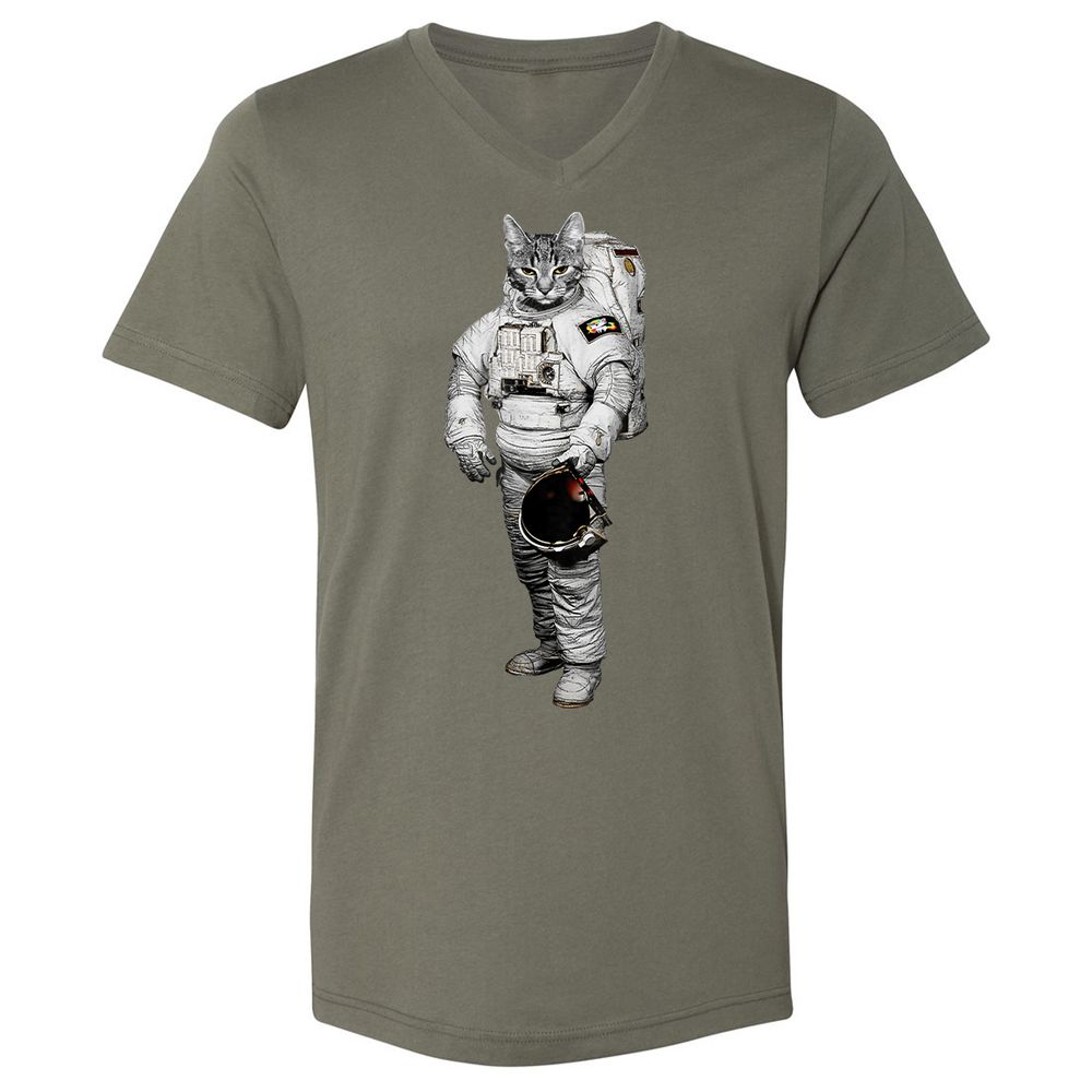 Unisex V-Neck T-Shirt - TGUTLRK6 - Military Green - 10