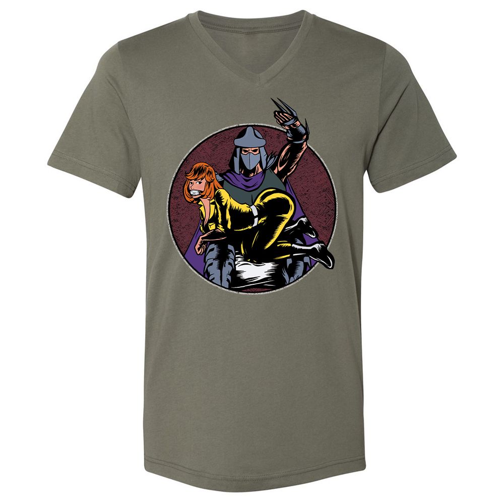 Unisex V-Neck T-Shirt - P4GC758K - Military Green - 10